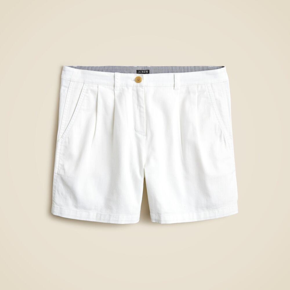J. Crew 5" pleated heritage chino short - Size 6